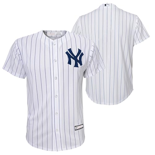 Outerstuff New York Yankees MLB Kids Youth 4-20 Home Team Jersey (US Numeric Size: 14-16 Regular White)