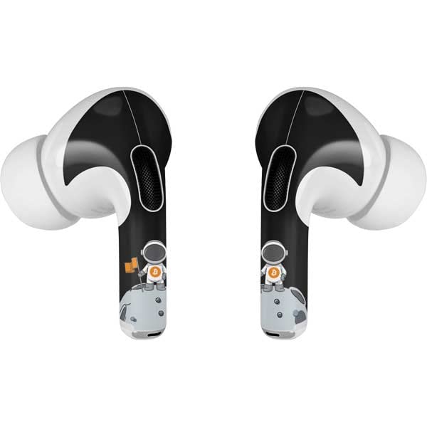 Skinit Decal Audio Skin Compatible with AirPods Pro 2nd Gen - Bitcoin Astronaut Design