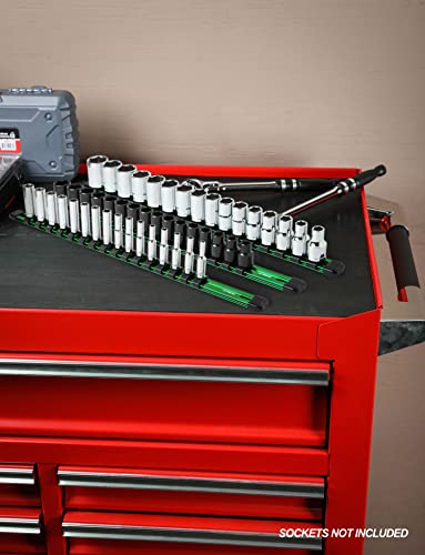 Image of ARES 60045 3-Pc 1 /4,3 /8,1 /2-In Green Socket Rail