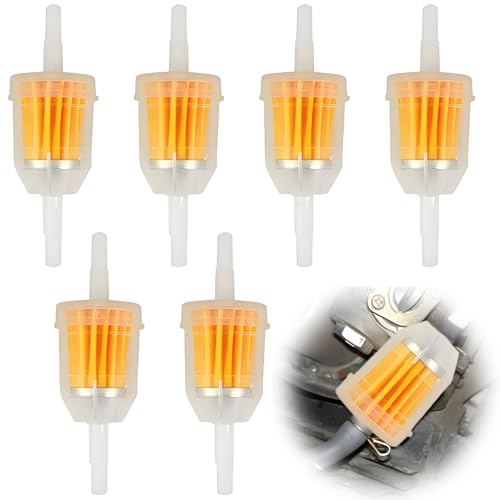 6 filtros de gasolina de 6 mm, para scooter, ciclomotor, cortacésped, coche, moto, scooter, ciclomotor