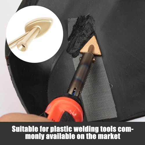Image of 10Pcs Plastic Welding Tips, Soldering Iron Tips, Portable Triangular Copper Head Welder Accessories for Car Bumper Repair, Plastic Solder Boot Replacement Tips with a Storage Box