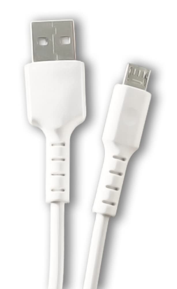 Hi cables Micro to USB A, Fast Charging and Data transfer Cables, 3.1 A max, White 1Meter length, PVC coated Cable with pure copper wire(Charger Not Included)