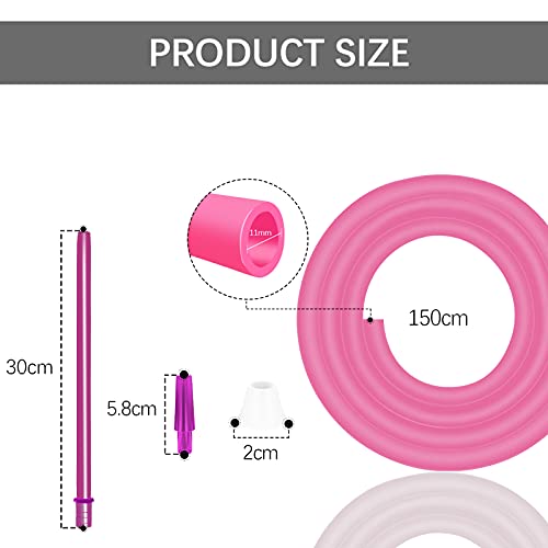 Premium Shisha Schlauch mit Mundstück, Endstück und Gummidichtung, Shisha Schlauch Set für alle Wasserpfeifen – Bild 3
