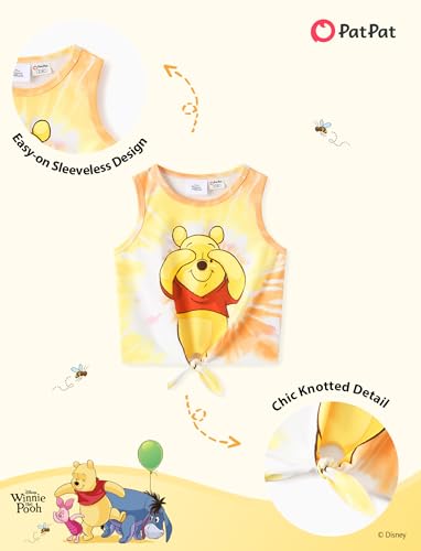 Image of Disney Stitch丨 Frozen丨 Minnie Mouse丨Princess丨Winnie Tank Top+Dolphin Shorts Girls Outfits Workout Athletic Set Summer