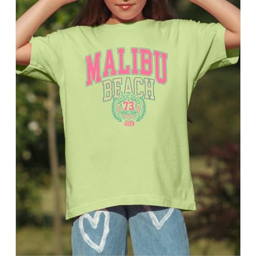 Image of Sulayesh Cute Letter Graphic Tees for Girls Preppy Aesthetic Shirts Oversized Trendy T Shirts Loose Casual Summer Tops