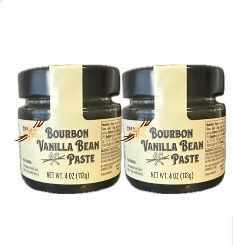 Bourbon Vanilla Bean Paste 4oz 113g (Two Bottles) (paste 2 jars)