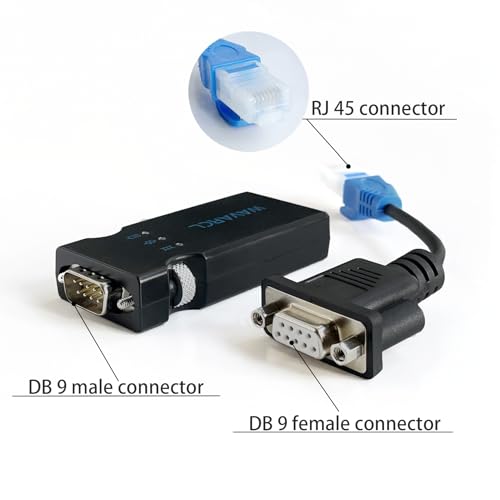 WAVARCL Long Range RS232/RS-232 Serial Bluetooth Adapter Supports 9 pin or RJ45 Interface,Cisco Compatible Console Cable,Wireless Configuration of switches, routers,etc. (WF610A)