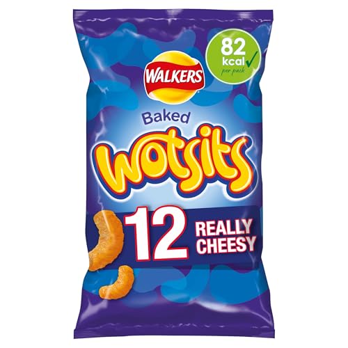 Walkers Wotsits Really Cheesy Multipack Snacks Crisps 12x16.5g