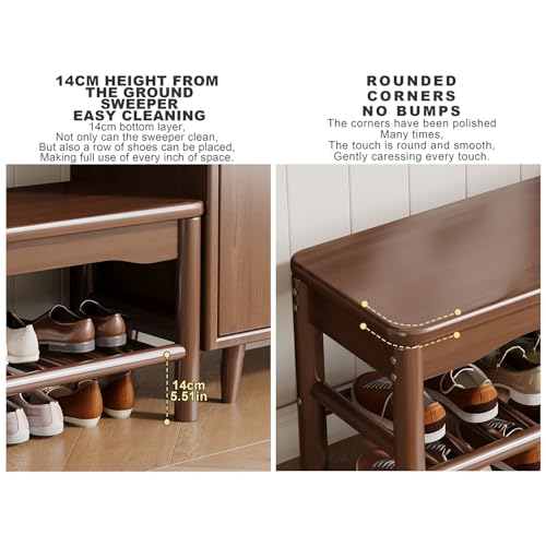 Banc à chaussures en bois idéal pour décorer l'entrée