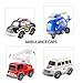 TEMI 5 Pack Ambulance Vehicle Toddler Truck Toys for 3 4 5 6 Year Old Boys, Friction Powered Cars with Toy Helicopter, Police Car, Fire Truck, Ambulance Car, Birthday Gifts for Girls Age 3-9