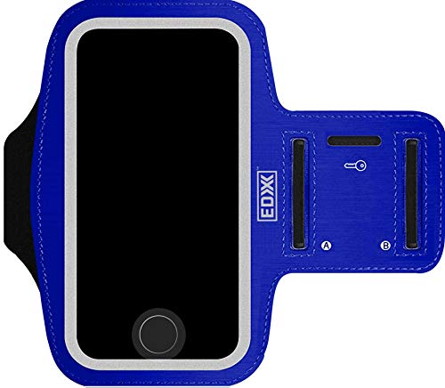 EDX Running Armband Phone Holder for Men & Women Compatible with iPhone and Galaxy Smartphones | Blue