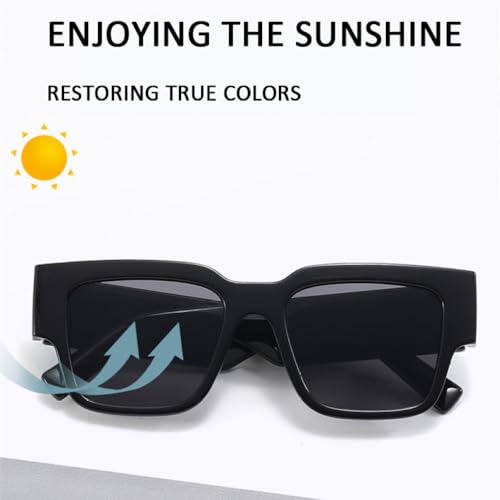 Lunettes de soleil carrées rétro mode nuances pour femmes hommes - 3
