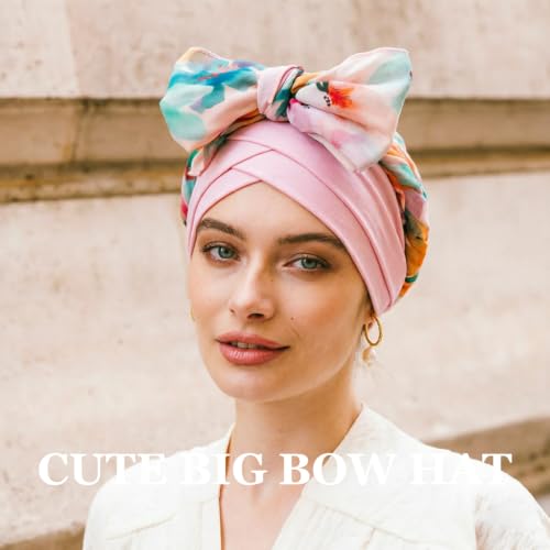 Image of DRESHOW Turban Headwrap for Women Long Hair Head Scarf Headwraps Chemo Headwear Lightweight Hair Loss Covering Hat