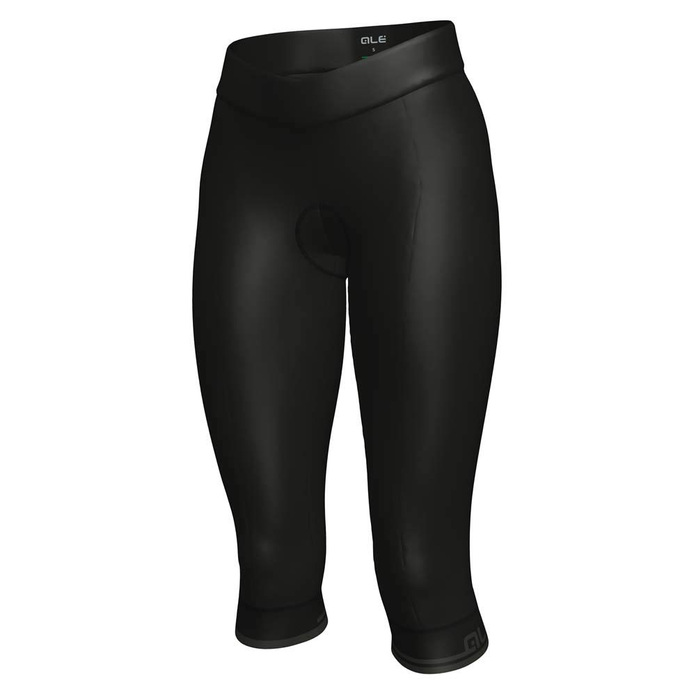 Alé Cycling Women's Pragma Classico 3/4 Cycling Tights, Black/Charcoal Grey, M