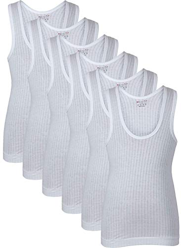Image of BODYCARE White Boys Regular Fit Vest Pack Of 6 (4-5 Years), Assorted