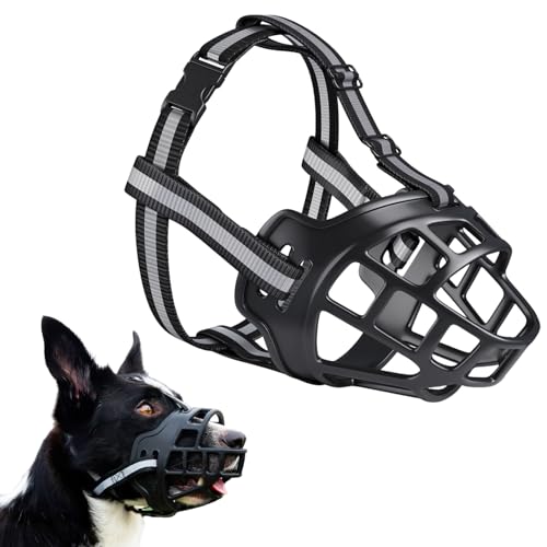 Museliere pour Chiens, Museliere Chien Musoliaire Chien avec Sangles Réglables Museliere Anti Aboiement Mieux Prévenir Les Morsures Mâcher et Aboyer pour...