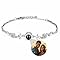 CLYLIFE Personalized Photo Projection Bracelets, Customized Memorial Gifts for Women, Men, Family, Couple, Dog, Perfect for Mother's Day, Birthday, Christmas(style-6-silver)