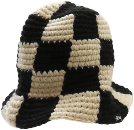 Amazon | [ステューシー] CHECKER KNIT BUCKET HAT バケット ハット