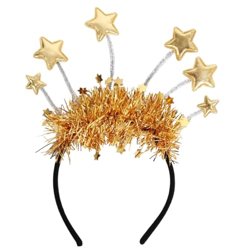 Husoiuy Diademas De Fiestas Para Mujeres | Tocado De Purpurina Con Estrellas,Aro De Pelo Para Disfraces Y Decoración De Fiestas,Adultos Mujeres Niñas Disfraces Nochevieja Navidad Sesiones de
