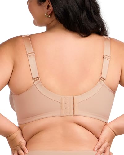 Image of HSIA Bras for Women Minimizer Full Coverage, Plus Size T Shirt Unlined Underwire Smooth Bra, Seamless Cups Joan Ultimate Soft