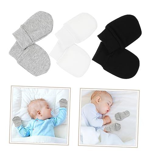 VANZACK 9Pairs Unisex Cotton Mittens of Skin Friendly Gloves Breathable No Scratch Mittens for Newborns Comfortable and Elastic Protect Hands2