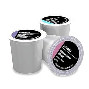 Amazon Brand – Solimo Variety Pack Light and Medium Roast Coffee Pods (Kona, Breakfast, Donut), Compatible with Keurig 2.0 K-Cup Brewers, 100 Count