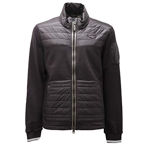 Veste en felpa Aeronautica Militare homme sweat noir zippé 4367AE