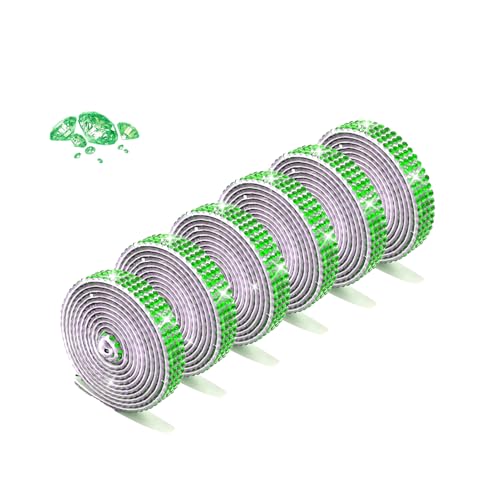 ZMD 6 rouleaux de bandes autoadhésives strass, ruban strass 2 mm pour décoration artisanale