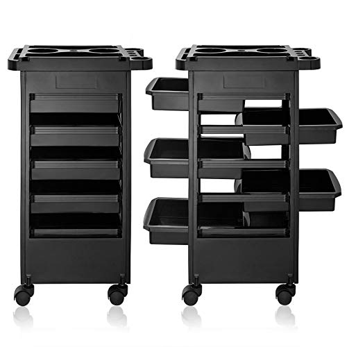 Saloniture Beauty Salon Rolling Trolley Cart with 5 Drawers - Thumbnail 4