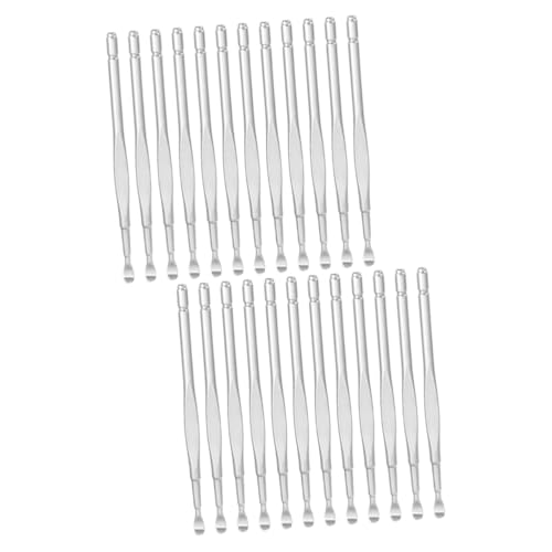 GLEAVI 24 Pcs Stainless Steel Ear Spoon Portable Ear Picker Floating Glasses Strap Ear Care Product Ear Spoon Accessories Lemon Cocktail Straws Cerumen Spoon Ear Scoop Earscoop Set Clean