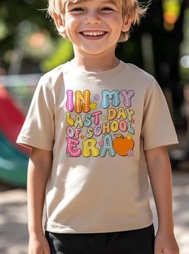 Image of hrcfbk Kids Toddler Little Boys Girls Last Day of School T-Shirt End of School Year Summer Holiday Shirt