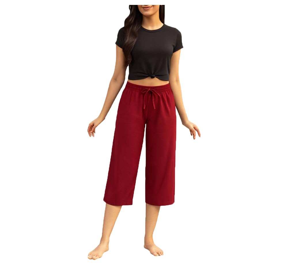 Womens Cotton Loosefit Yoga Pants for Girls Single Pack-image-47