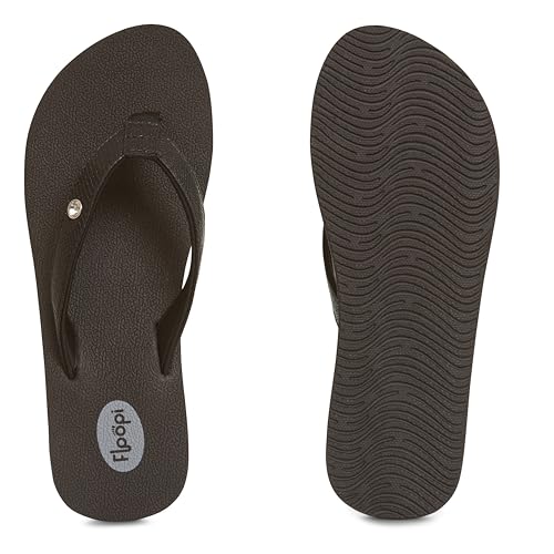 Image of Floopi High Heel Wedge Sandals for Women-Comfort Yoga Mat Footbed for Support, Flip Flop Thong Platforms for Summer