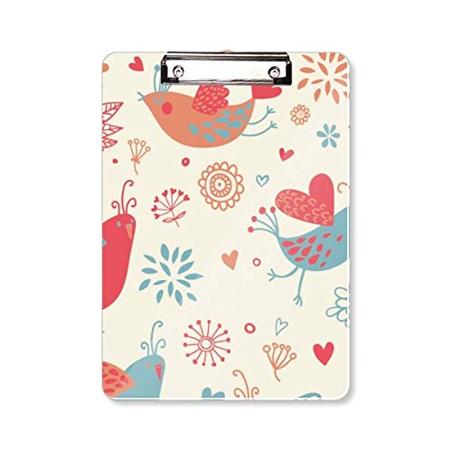 Peinture presse-papiers A4 oiseau fleur rigide nomade