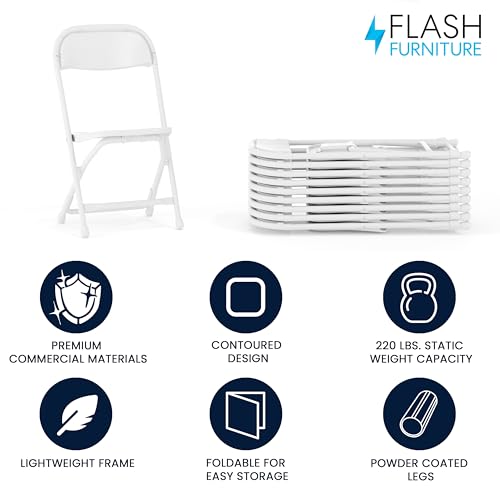 Flash Furniture 10-Y-KID-WH-GG Timmy Kids Plastic Folding Chairs thumb #2