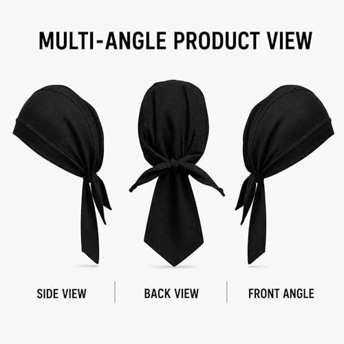 Image of GG BAI Cottrise Sikh Religious Patka Headwear Sweat Wicking Doo Rag Cooling Dew Rag Helmet Liner Hat Large Motorcycle Head Wrap Bandana Skull Caps for Men and Women