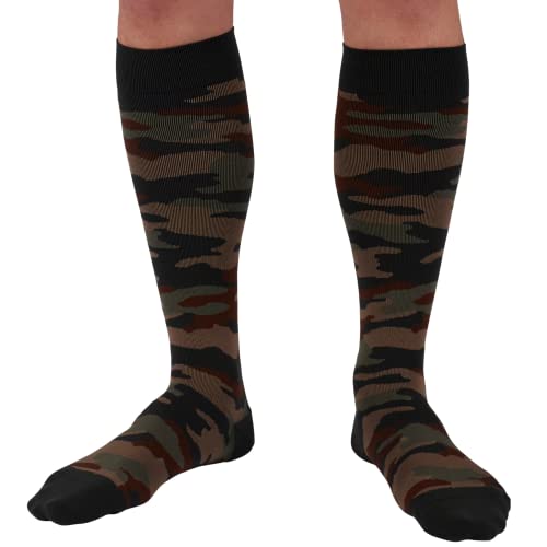 Image of Rejuva Camo 15-20 mmHg Knee High Compression Socks for Women & Men