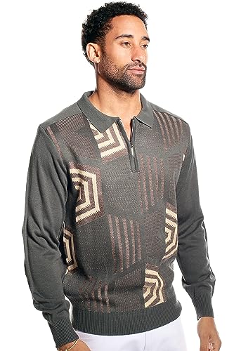 STACY ADAMS Men's Sweater, Honeycomb Jacquard Design3