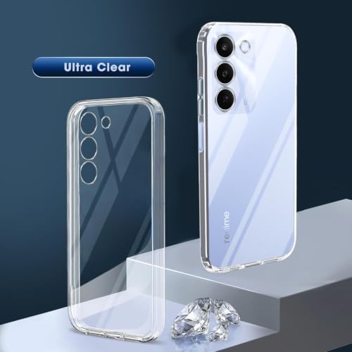 Image of Jkobi Silicone Back Cover Case for Realme C83 5G (Clear Shockproof Case with Camera Protection | Soft and Flexible | Transparent)