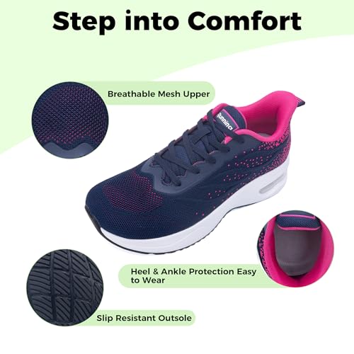 PERSOUL Womens Wide Toe Box Walking Shoes Comfortable Running Tennis Shoes Casual Athletic Sneakers for Gym Jogging Workout, Size 6-114