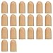 TNJPSEK 20 Pcs Gel Finger Cots Protector, Silicone Finger Protector Sleeve Support, Waterproof Thumb Covers for Handicraft Typing Printing Painting Electronic Repair Construction Gardening(Skin Color)