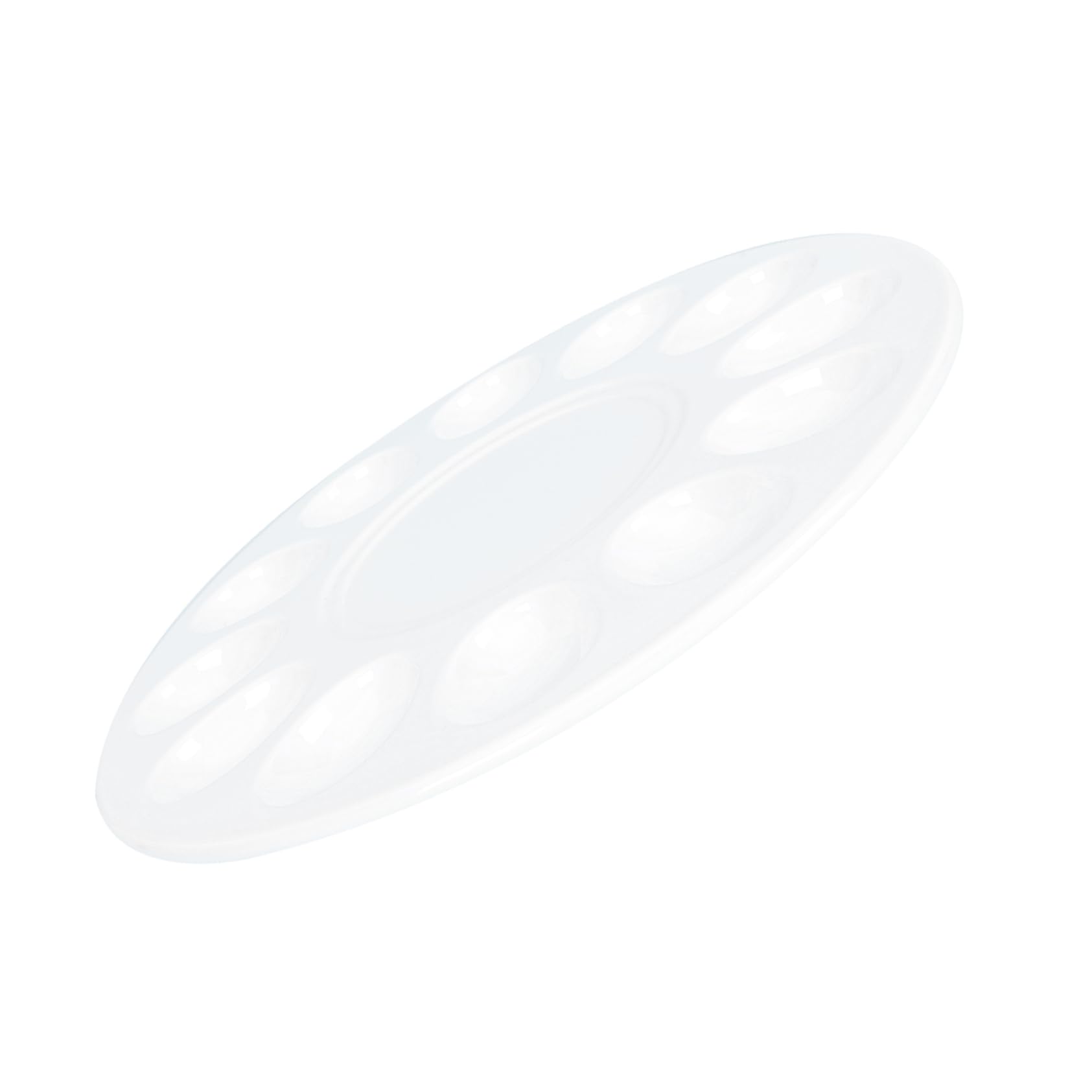 CONGARTENO Deviled Egg Tray Conch Melamine Egg Chicken Egg Holder Devilled Egg Kitchen Egg Egg Storage Holder Section Egg Food Dish Egg Cup Holder Ceramics White