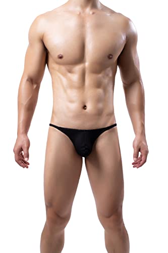 eywlwaar Men's Nylon Thong Underwear Breathable Low Rise G-string Panties2