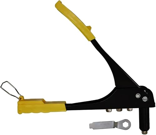 Miniatura 3 de PT Auto Warehouse 90004 - Juego de pistola remachadora pop remachadora ciega Kit de herramientas manuales Reparación de canalones de servicio pesado