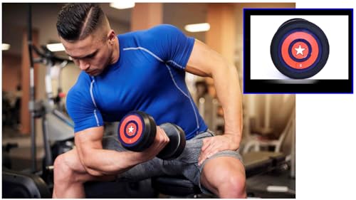 Image of WATSON Dumbbells, Dumbbells Set, Bouncer Dumbbells , Black Dumbbells, Star Red Dumbbells (20 Kg x 2)