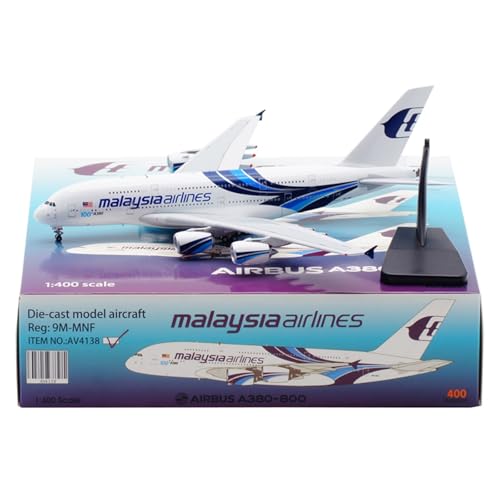 Modèle réduit Airbus A380 Malaysia Airlines simulation d'avion civil haute précision 1/400