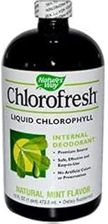 Nature's Way Chlorofresh Liquid Chlorophyll Internal Deodorant, Natural Mint Flavor 16 oz (2 pack)