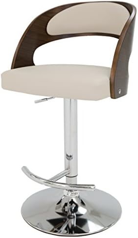 Impacterra Yreka Swivel Stool, Ivory, Bar Height