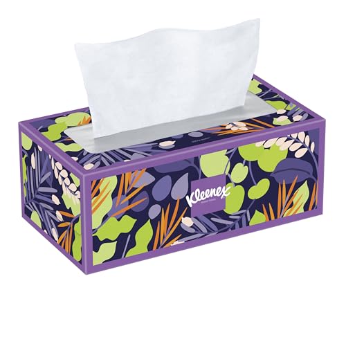 Image of Kleenex Ultra Soft Facial Tissues, 1 Flat Box, 120 Tissues per Box, 3-Ply, Packaging May Vary