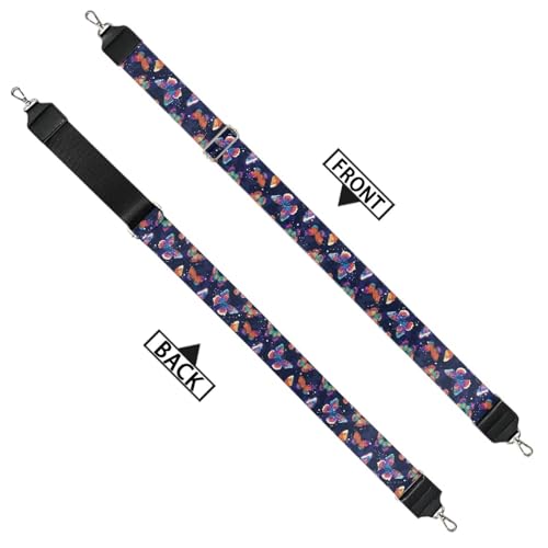 Image of Talayituse Colorful Butterfly Spot Print Shoulder Strap Wide Purse Bag Strap Adjustable Replacement Belt Luggage Crossbody Shoulder Bag Strap for Women Girls, 1 Pack